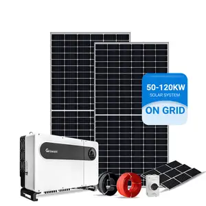 Lovsun sistem tenaga surya komersial 50KW 80KW 100KW 110KW 120KW sistem tenaga surya Grid terikat sistem surya industri