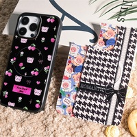 Coque de téléphone à panneau arrière magnétique remplaçable pour Iphone17/17pro/17promax/17air avec le style simple de fleur de dessin animé