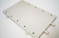 Bloc de refroidissement liquide OEM en aluminium et cuivre 80x80mm, dissipateur thermique pour onduleur et centre de données