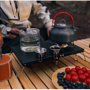 Table de camping pliable multifonctionnelle d'extérieur en acier inoxydable, table à manger portable pour la cuisine - Product Image 5
