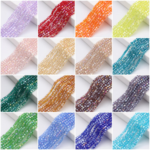 Crystal Glass Square Beads 6mm Loose Beads For Bracelet Making DIY Jewelry Accessories - Product Image 2