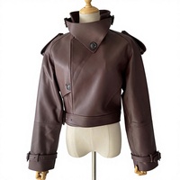 Veste Bomber en Peau de Mouton Naturelle pour Femmes, Coupe Slim, Respirante, Épaisse, à Bouton Unique, Luxe, Col Revers, Manches Chauve-Souris
