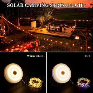 100LED Portable Solar <b>String</b> for Camping USB Charging RGB Warm White Outdoor Tent Garden Decorative Remote Control RoHS - Product Image 5