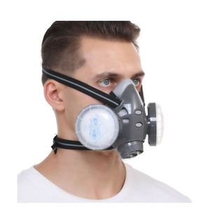 Masque respiratoire industriel avec filtre en caoutchouc pour la protection des travailleurs dans l'exploitation minière et le travail de meulage - Product Image 1