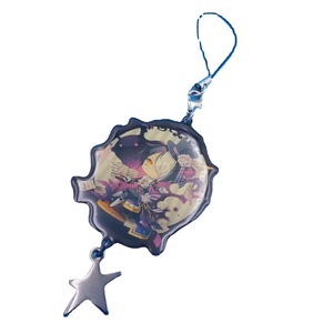 Breloque de téléphone portable en acier inoxydable avec pendentif époxy, motif dessin animé, étoile, cadeau décoratif - Product Image 5