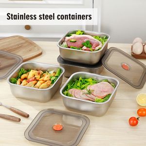 Contenedor de Alimentos de Acero Inoxidable con Tapa, Apto para Comidas Empacadas en Cafeterías, Almacenamiento de Alimentos - Product Image 6