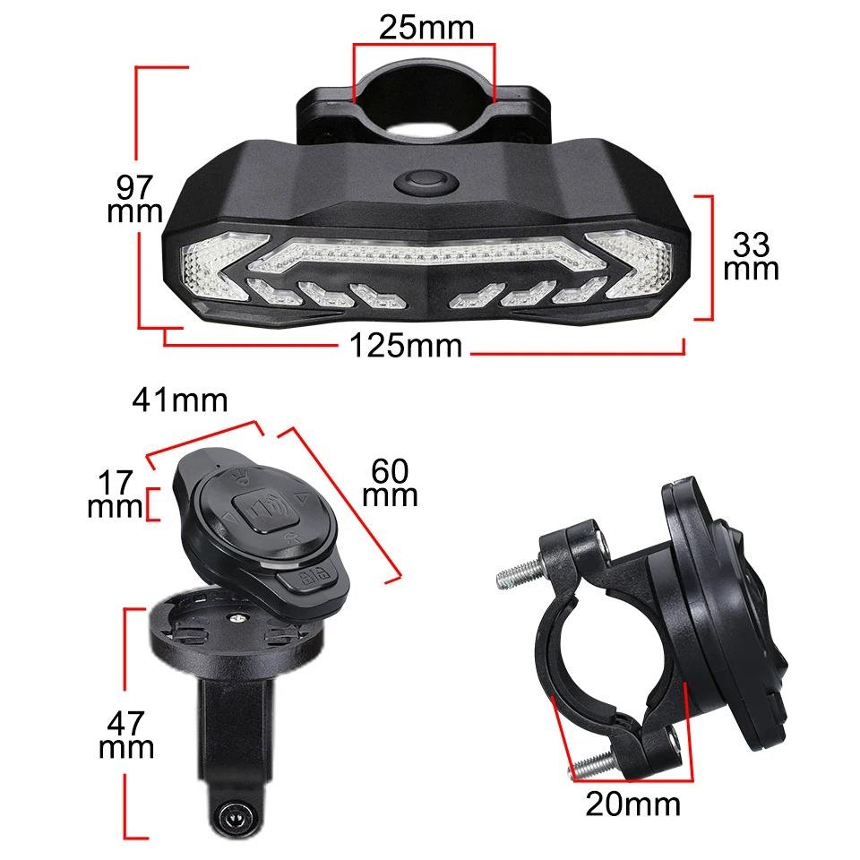 Hyroda Smart Brake Sensor - IP65 Waterproof Bicycle Light