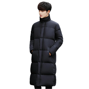 Manteaux chauds à capuche de haute qualité, nouveau design tendance, vestes mi-longues en coton/fibre de bambou avec impression en relief en caoutchouc - Product Image 1