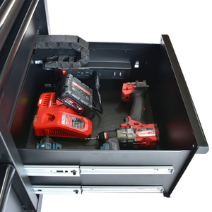 Armoire de rangement d'outils en métal robuste de 132cm à 10 tiroirs Coffre à outils en acier de la plus haute qualité pour garages mécaniciens et ateliers industriels - Product Image 4