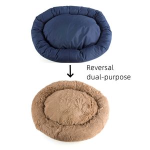 Nouvellement amélioré luxueux grande taille 2-en-1 lit pour <span class=keywords><strong>chien</strong></span> rond doux en peluche lavable <span class=keywords><strong>coussin</strong></span> <span class=keywords><strong>imperméable</strong></span> pour chiens - Product Image 2