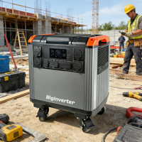 Station portable 5000W, batterie LiFePO4 5376Wh, générateur solaire MPPT, UPS, démarreur de secours pour la maison, le camping en plein air, l'utilisation en voiture