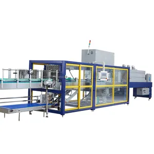 Automatic Mineral Water PET Plastic Bottles PE Film Shrink Wrapping Packing Machine