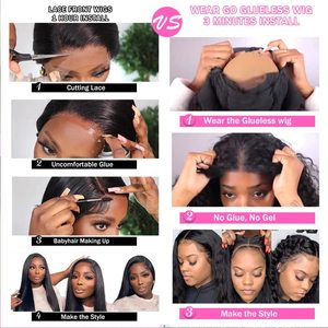Perruques sans colle <span class=keywords><strong>Nu</strong></span> Look Hair Straight 13x6, cheveux humains, dentelle transparente HD, perruque frontale en dentelle, cheveux humains naturels pour femmes noires - Product Image 4