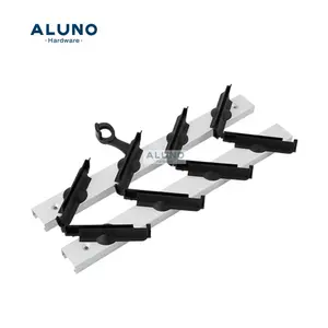Aluno SF-200 New Dust Prevention Security Blade Silver Fixed Jalousie Frame Louvre Frame for Window Jalousie Window Frame