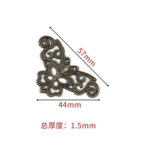 Metal Butterfly <b>Corner</b> <b>Protector</b> Bronze Decorative Hardware Accessory For Furniture Edge Guards - Product Image 2