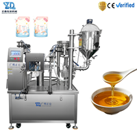 Machine automatique rotative de remplissage, bouchage, scellage et emballage de sachets à bec verseur pour détergent lessive et échantillons de produits chimiques quotidiens de 10 ml