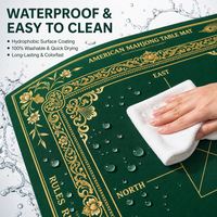 Housse de table imperméable, tapis de Mahjong 800x800mm, bord durable pour 4 joueurs, accessoire de jeu