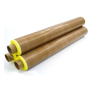 Rollo de tela de fibra de vidrio recubierto de PTFE Adhesivo antiadherente 12mm 1/2 "Instalación de tuberías amarilla Cinta de sellado de Ptfe - Product Image 3