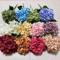 Bunga Hydrangea Sutra Buatan, Buket Bunga Tiruan, Seperti Asli untuk Dekorasi Pernikahan, Rumah, Hotel, Pesta, dan Centerpiece