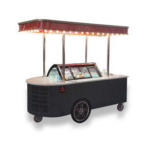 OEM truk Pizza penjualan Eropa gerobak jus makanan elektrik sepeda roda tiga Gelato makanan troli panas anjing berdiri es krim truk Ape - Product Image 5
