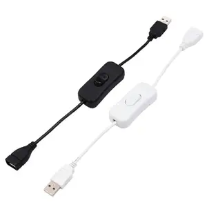 Kabel ekstensi ON/Off USB 4 PIN sinkronisasi Data kabel 2.0 303 kabel Rocker untuk kipas bertenaga Hard Drive Strip LED