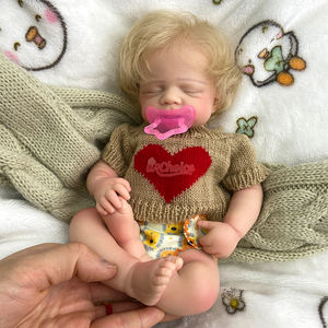 Poupée Reborn en silicone pleine grandeur de 30 cm (12 pouces) avec cheveux personnalisés et racines de cheveux colorées, pour filles, cadeau d'art de collection - Product Image 4