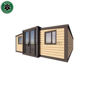 Mini-villa extensible préfabriquée en bois clair et élégant pour jardin privé et cabane de vacances à courte durée de séjour - Product Image 1