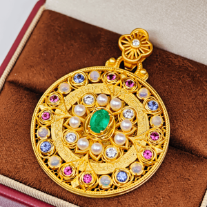 UM Jewelry's Modern 925 Silver Zircon Filament Pendant 18K Gold Plated Unisex Daily Wear Wedding Anniversary <b>Gift</b> - Product Image 4