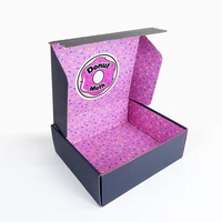 Boîte d'expédition postale en carton ondulé rigide biodégradable, personnalisée avec logo imprimé, doublée d'éponge, en forme de livre, pour abonnement