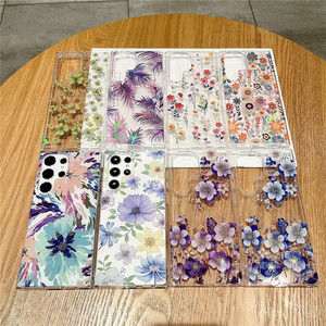 IMD jolie couverture de téléphone florale Anti-jaunissement fleurs de luxe couverture transparente pour Samsung S25 Ultra S24 S23 étui pour femme fille - Product Image 2