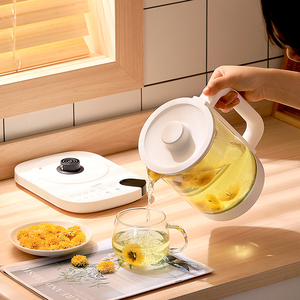 Hervidor de té inalámbrico eléctrico de vidrio de fábrica Calentador de agua hirviendo automático portátil con control de temperatura para el hogar Cocina CB - Product Image 6