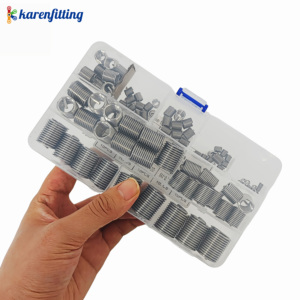Juego de 80 Insertos Roscados Autoperforantes de Acero Inoxidable 304 Tipo 302 en Caja, M3-M16 - Product Image 6