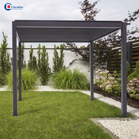 Pergola moderne d'extérieur en aluminium avec toit à lames, étanche, pour jardin et terrasse, support OEM