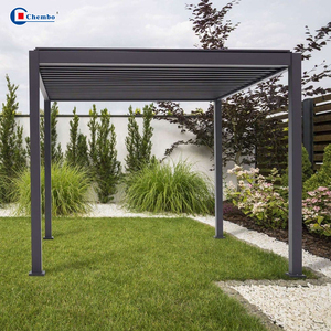 Gazebo de luxe moderne étanche à la pluie OEM Support persienne Toit de jardin Patio Pergola en aluminium imperméable - Product Image 2