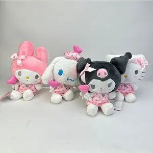 8" New Cute Melody Kuromi Kitty Doll Best Selling Anime Figure Cartoon Character Plush Dolls Girls Gifts Soft Toys