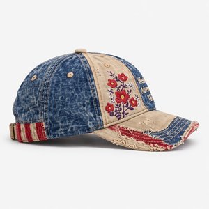 Gorra de Béisbol de 6 Paneles de Mezclilla Lavada con Logotipo Personalizado Bordado Plano, Estilo Vintage, Fabricante de Gorras - Product Image 3