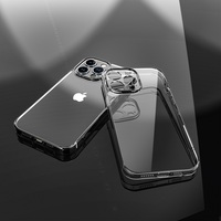 Étui de téléphone en verre Ultra Transparent pour iPhone14 13pro max housse de téléphone portable antichoc imperméable Transparent sacs et étuis de téléphone portable