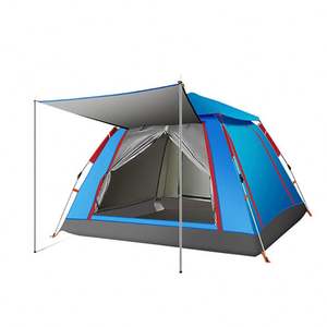 Tenda Camping Lipat Portabel Anti-Nyamuk Bahan Nilon Lapis Ganda OEM 4-5 Orang, Laris Manis dan Tahan Lama - Product Image 2
