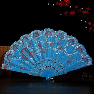 厂家直销新款金粉女式折扇咏春舞中国风塑料纪念品婚礼外贸 - Product Image 6