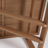 Table à manger surdimensionnée de 240 cm en plastique HDPE brun, résistante à l'eau, avec trou pour parasol, 8 places, pour la salle à manger, la cuisine