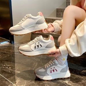 Chaussures décontractées blanches pour femmes 2025, petites tailles, baskets de sport et de loisirs, surface en maille respirante - Product Image 2
