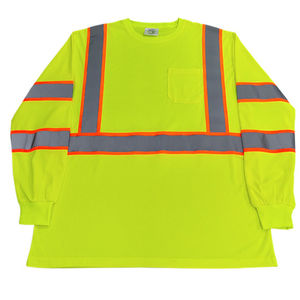 Réflecteur haute visibilité classe 2 chemises de sécurité orange à manches longues chemises de Construction de travail pour hommes chemises de sécurité avec logo - Product Image 5