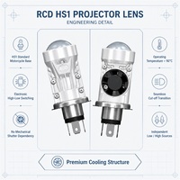 Projecteur LED H4 compact 1,8 pouce super lumineux 12000lm à faisceau haute intensité pour moto (modèle mini projecteur avant) - Fournisseur pour commandes en gros