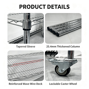 Powder Coated Heavy Duty Casters 48x24x72 Boltless Easy Assembly Steel Shelving <b>Rack</b> With Wheels Warehouse Storage Solution - Product Image 4