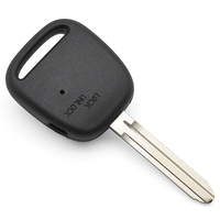 Coque de clé de voiture 1 bouton avec lame TOY43, remplacement de coque de clé, vente en gros de porte-clés avec un trou