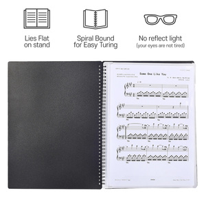 Dossier de musique 20 feuilles de pochettes en plastique Dossiers de musique chorale pour scène Piano jouant Choir Singer Sheet Music Holder - Product Image 4