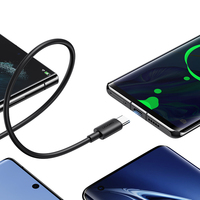 Kabel Pengisian Cepat USAMS SJ708 Hitam Putih Tipe C Kabel PD 3A USB C Kabel Data
