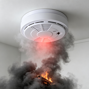 Détecteur de fumée, capteur d'alarme sonore, détecteur de fumée photoélectrique à piles pour la <span class=keywords><strong>protection</strong></span> <span class=keywords><strong>incendie</strong></span> à domicile - Product Image 1