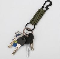 Porte-clés en paracorde tressé à la main, avec mousqueton et boucle d'urgence pour la randonnée en extérieur, le sauvetage et l'escalade, design 'Beetle Umbrella' et 'Aigle-beak'