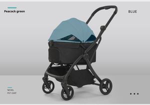 カスタマイズされた軽量4輪折りたたみ式アルミチューブ犬 & 猫ペットベビーカーオックスフォード生地ナイロン調整可能防水デザイン - Product Image 4